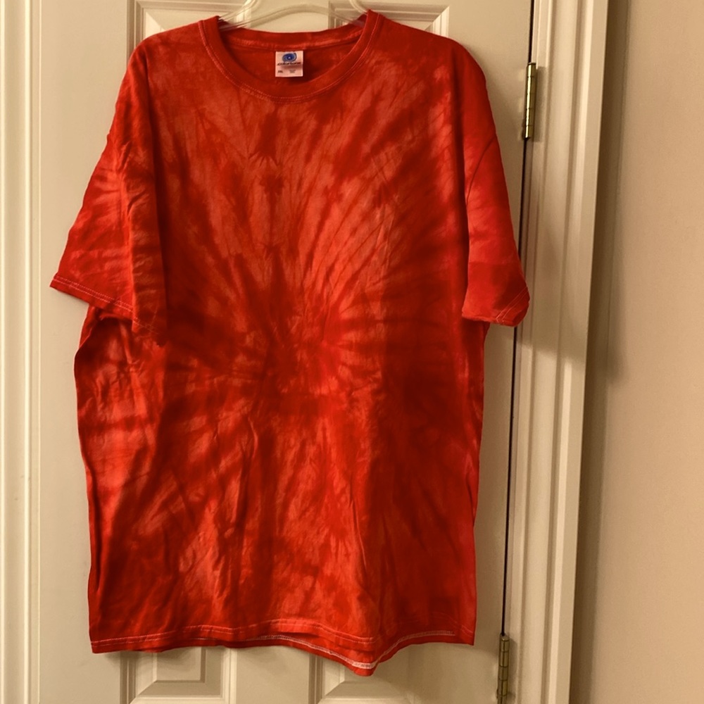 - Colortone, XL , red tie dyed  short sleeve T shirt. New no tags.